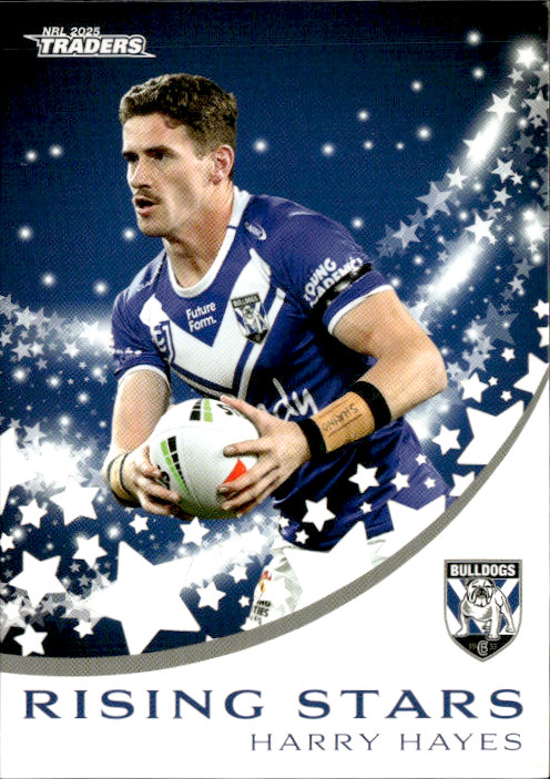 Harry Hayes Bulldogs Rising Stars 2025 NRL Traders Trading Card RS 07/51