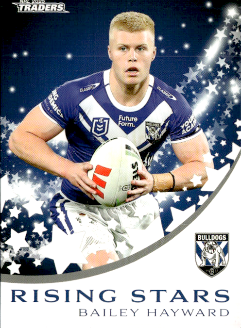 Bailey Hayward Bulldogs Rising Stars 2025 NRL Traders Trading Card RS 08/51