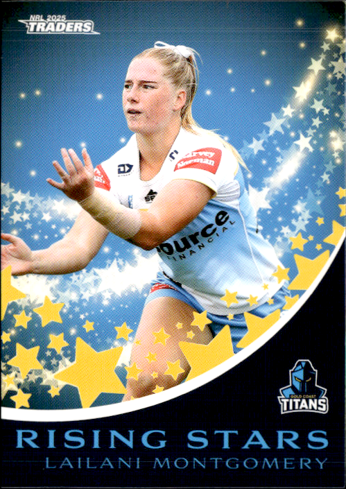 Lailani Montgomery Titans Rising Stars 2025 NRL Traders Trading Card RS 18/51