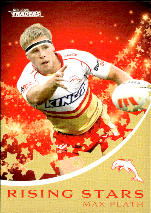 Max Plath Dolphins Rising Stars 2025 NRL Traders Trading Card RS 15/51