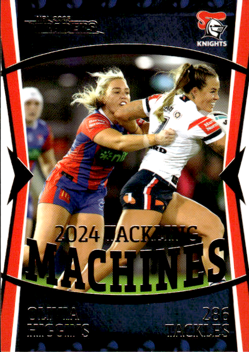 Olivia Higgins Knights 2024 Tackling Machines #089/128 2025 NRL Traders Trading Card TM 22/27