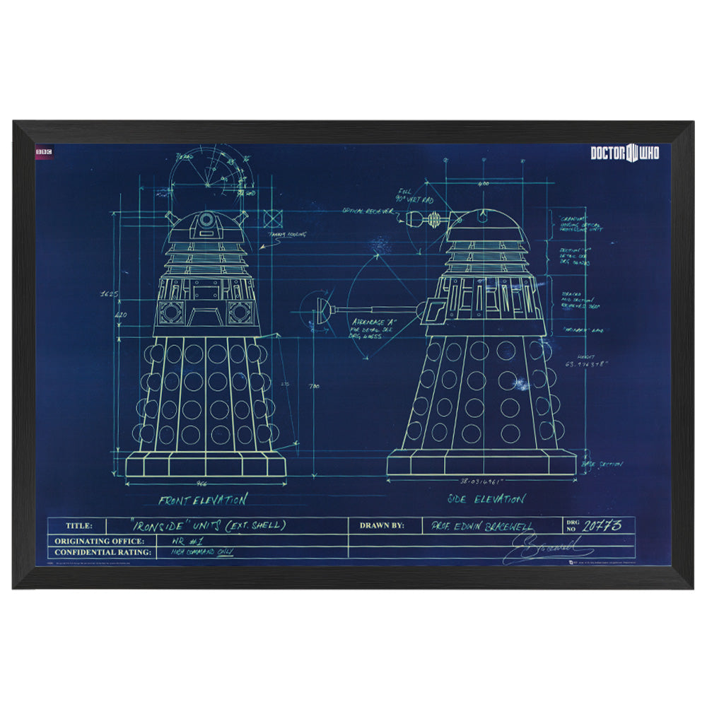 Doctor Who Dalek Movie Poster Framed