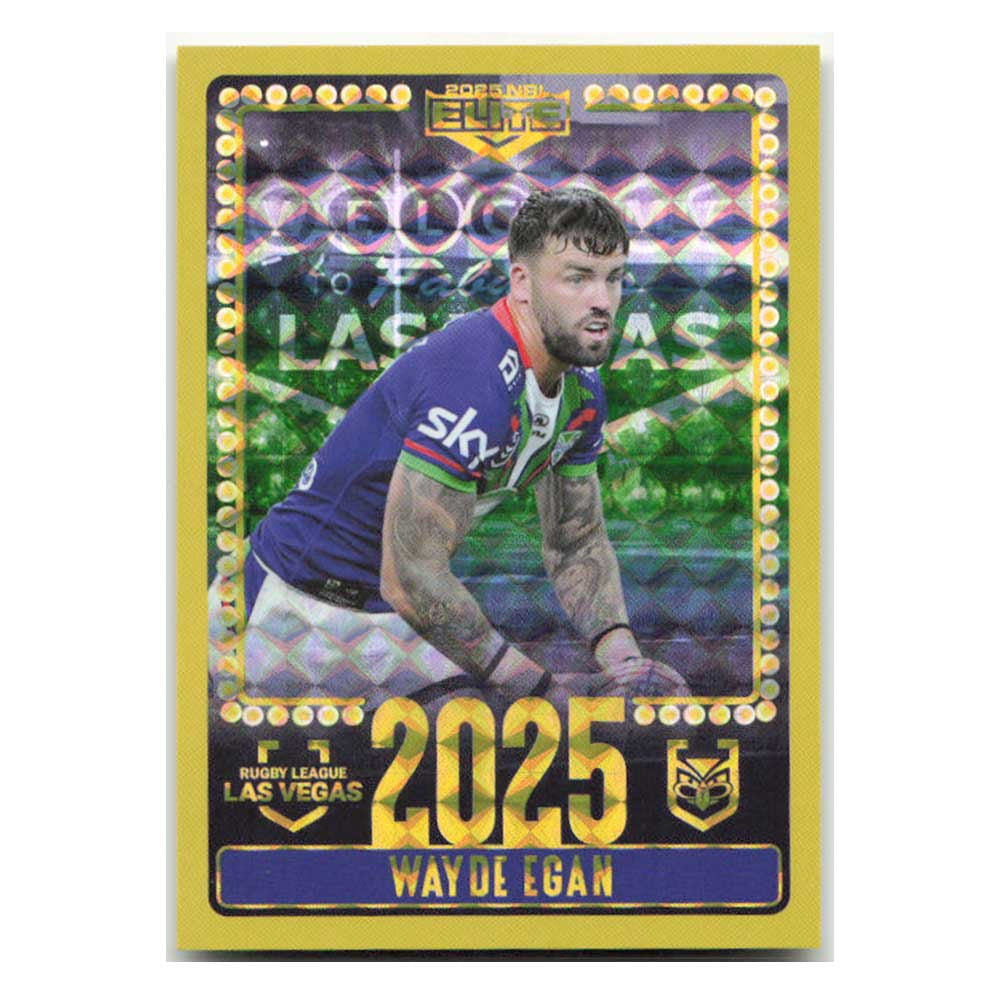 Wayde Egan 2025 Las Vegas Warriors V08/30 2025 NRL Elite Trading Card