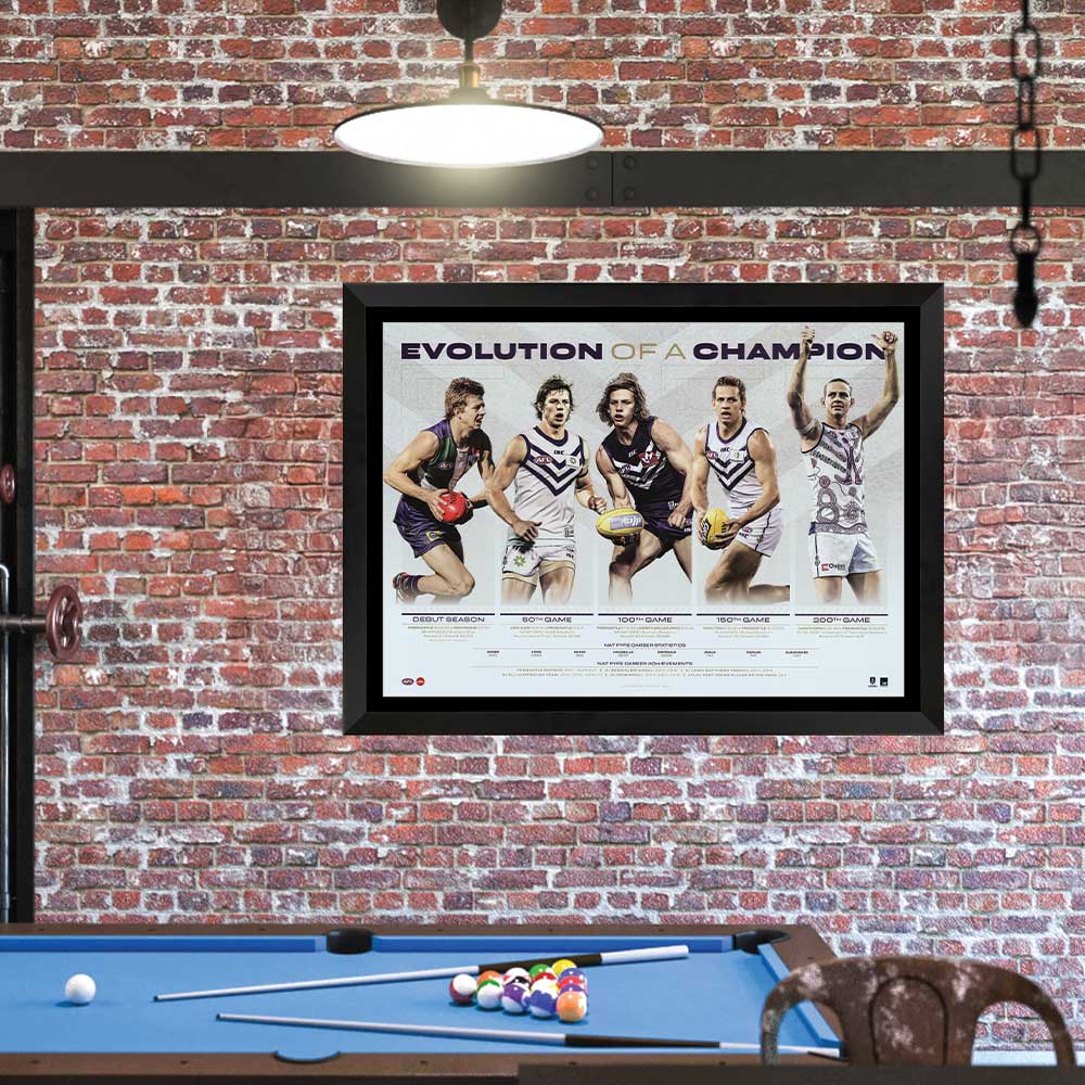 Nat Fyfe Fremantle Dockers Evolution of a Champion Framed Print