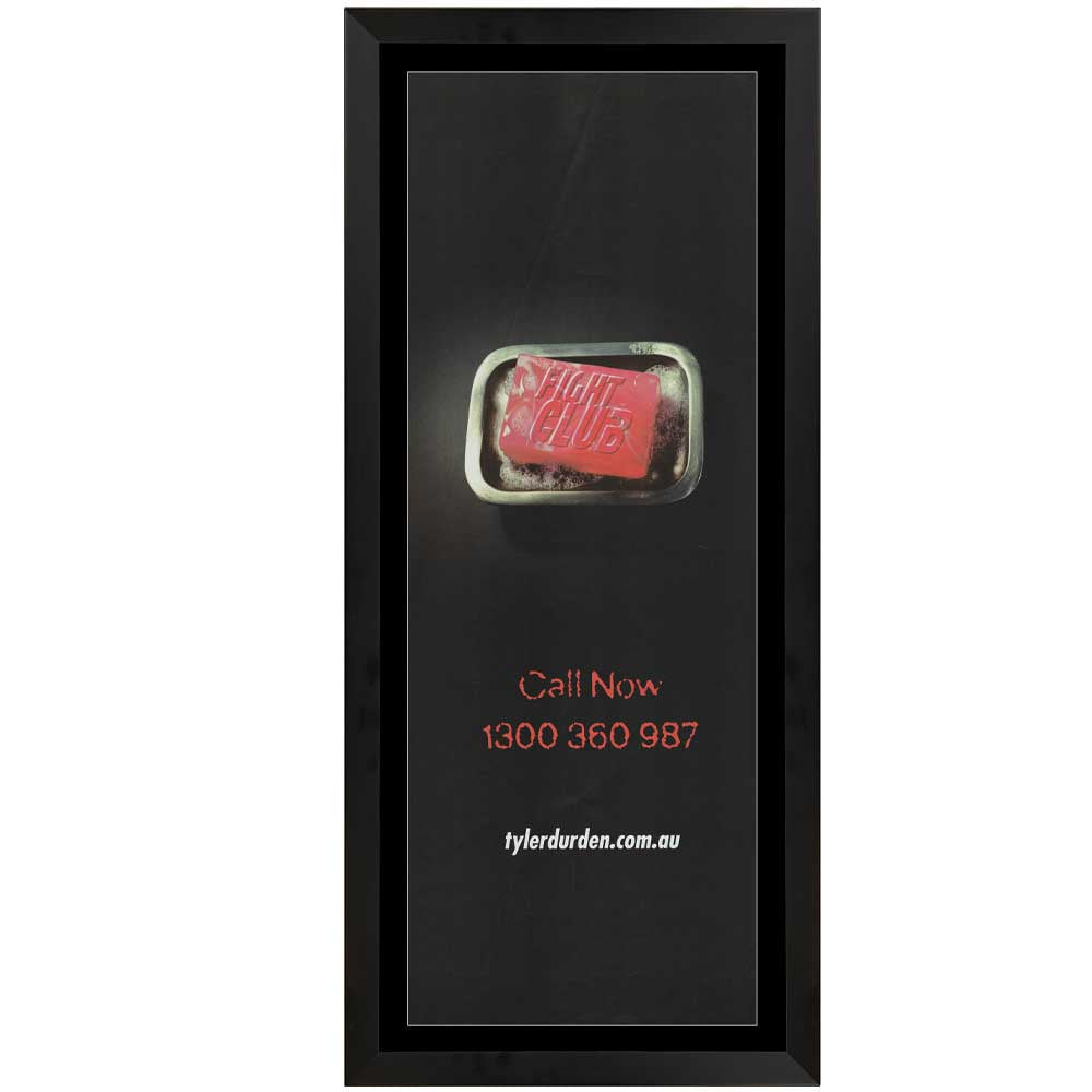 Fight Club - Call Now Promotional Vintage Daybill Poster Framed