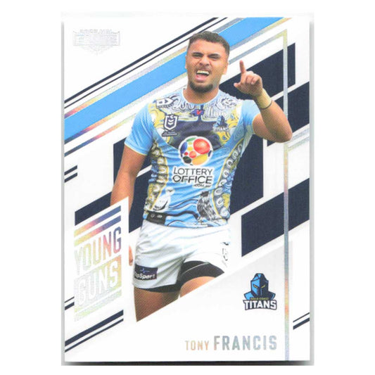 Tony Francis Young Guns Titans YG11/34 #086/221 2025 NRL Elite Trading Card