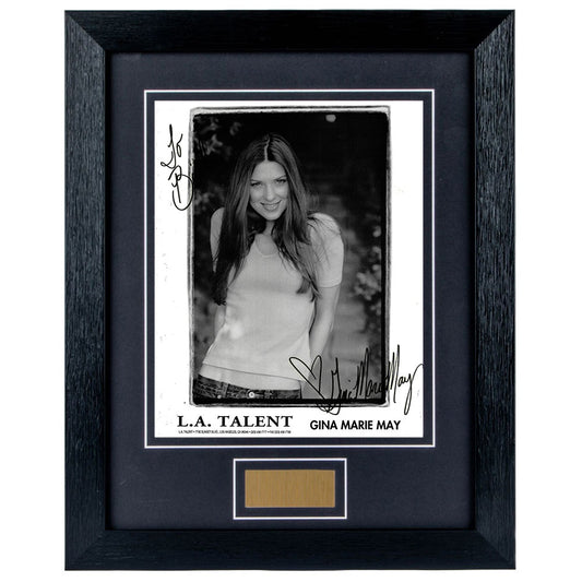 Gina Marie May Personally Signed Personalised Portrait 8 x 10 Photograph Framed