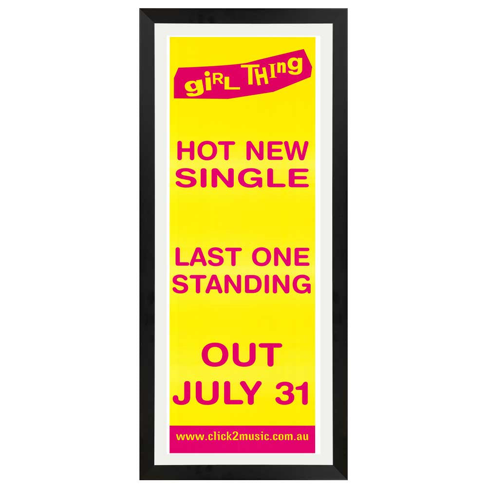 Girl Thing - Last One Standing Promotional Vintage Daybill Poster Framed