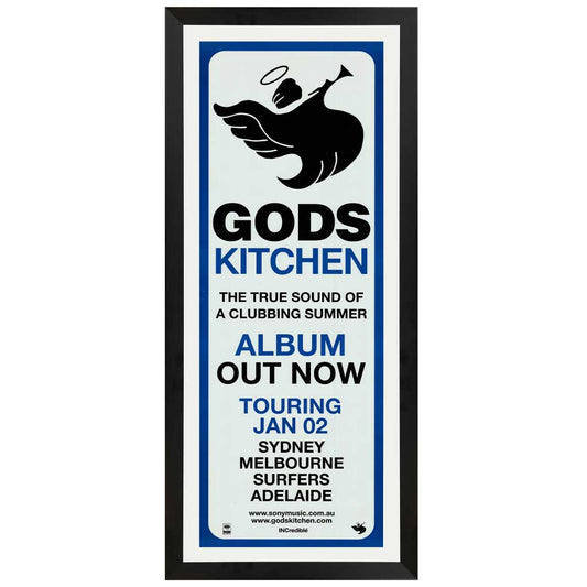 Gods Kitchen - The True Sound of a Clubbing Summer Vintage Daybill Poster Framed
