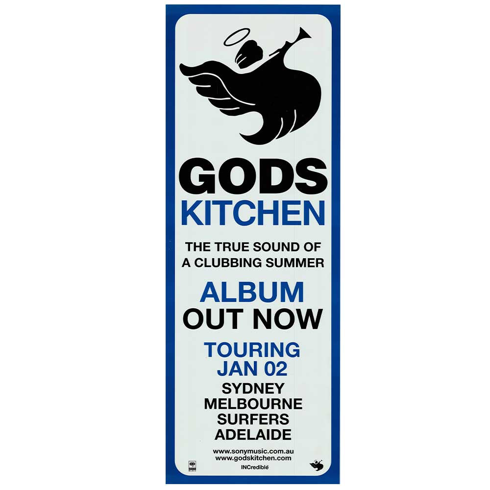 Gods Kitchen - The True Sound of a Clubbing Summer Vintage Daybill Poster Unframed