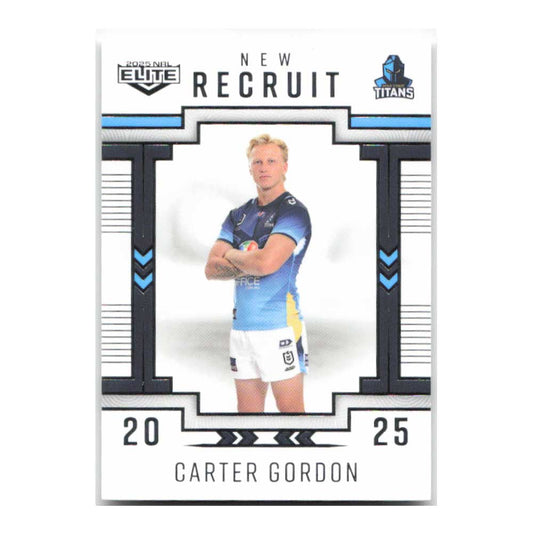 Carter Gordon New Recruit Titans NR12/38 2025 NRL Elite Trading Card