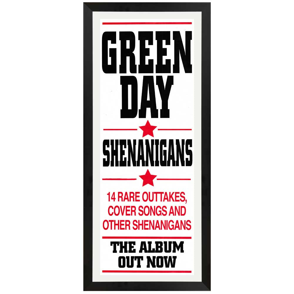 Green Day – Shenanigans Vintage Daybill Poster Framed