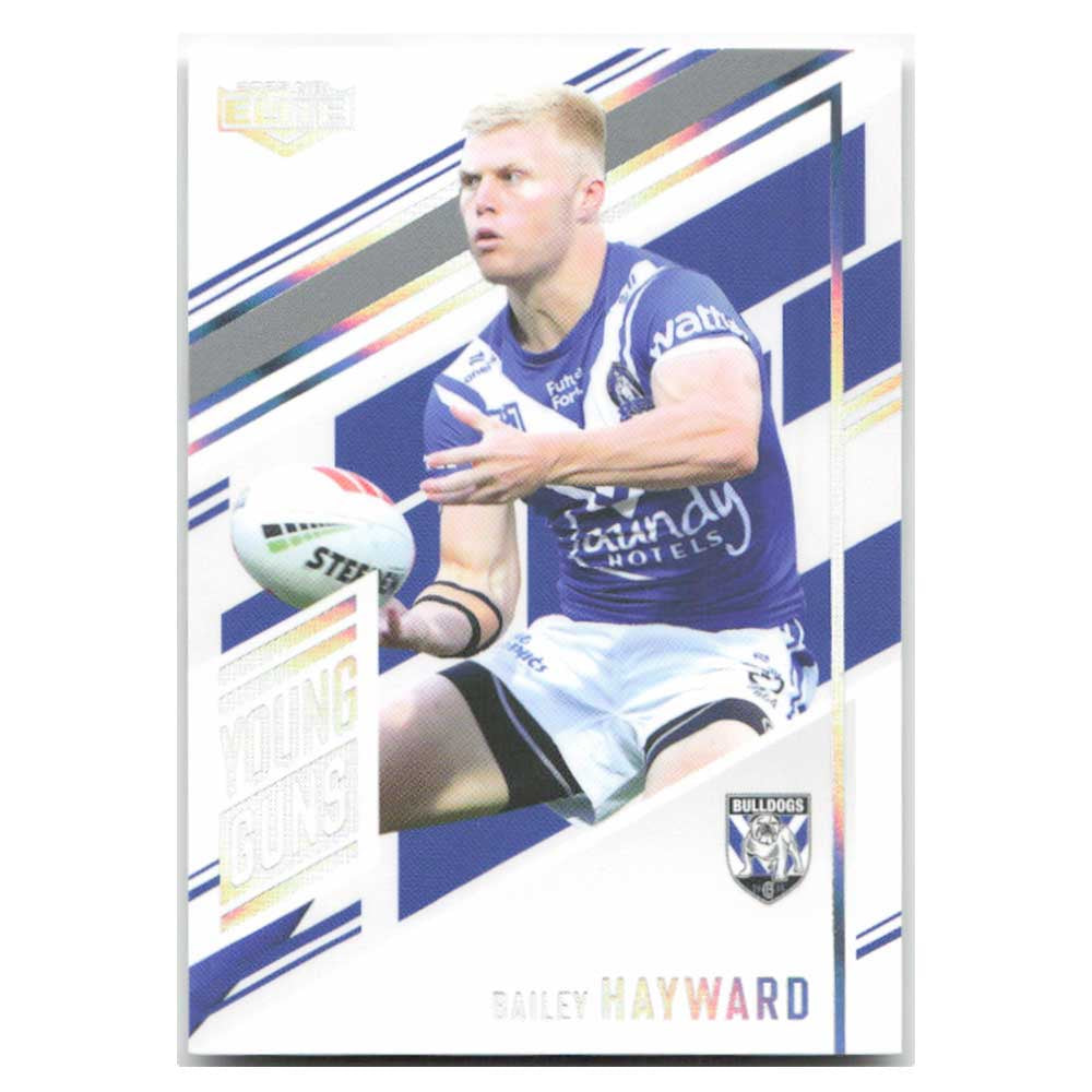 Bailey Hayward Young Guns Bulldogs YG06/34 #127/221 2025 NRL Elite Trading Card