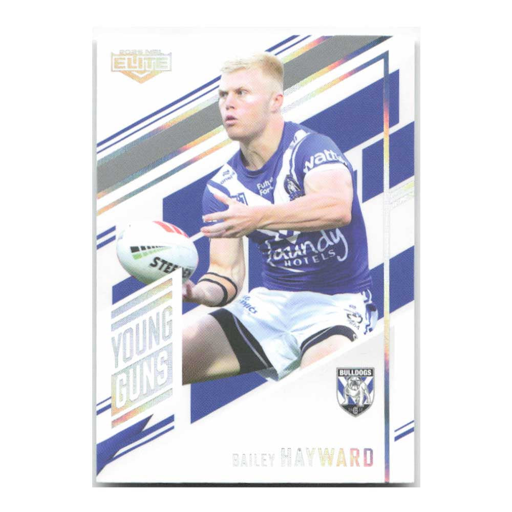 Bailey Hayward Young Guns Bulldogs YG06/34 #045/221 2025 NRL Elite Trading Card