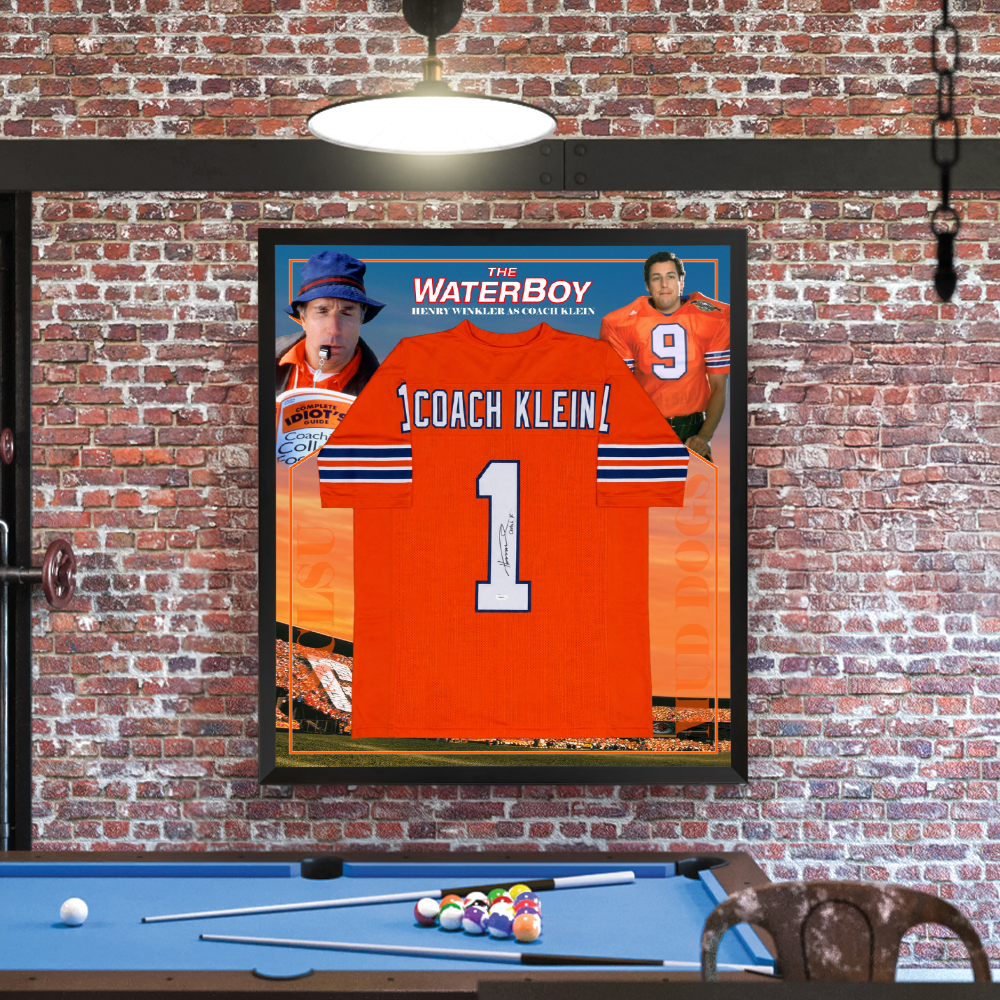 Henry Winkler Signed The Waterboy Coach Klein Framed Jersey