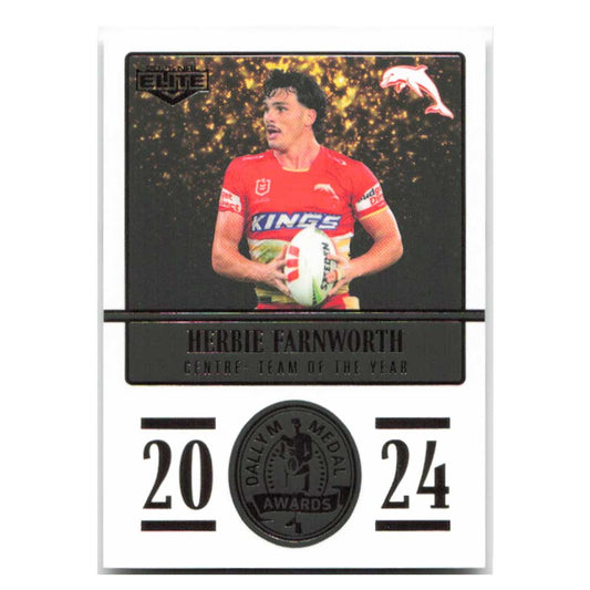 Herbie Farnworth 2024 Daly M Medal Dolphins DM05/36 2025 NRL Elite Trading Card