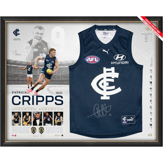 Patrick Cripps 2024 Brownlow Medal Signed Guernsey