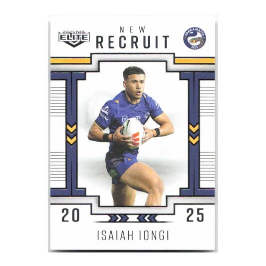 Isaiah Iongi New Recruit Eels NR21/38 2025 NRL Elite Trading Card