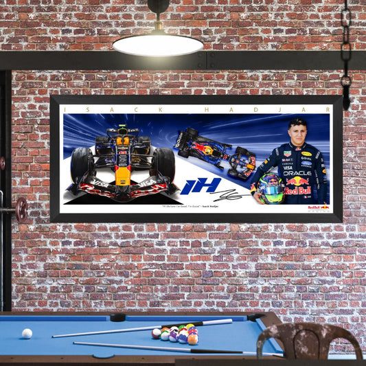 Isack Hadjar 2026 Red Bull Racing F1 Mini Wings Framed Print