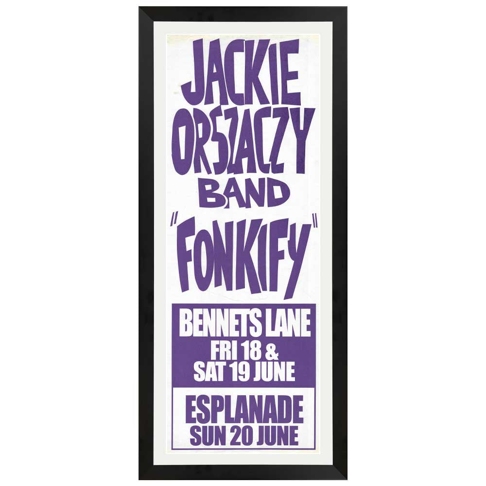 Jackie Orszaczky Band - Fonkify Tour Vintage Daybill Poster Framed