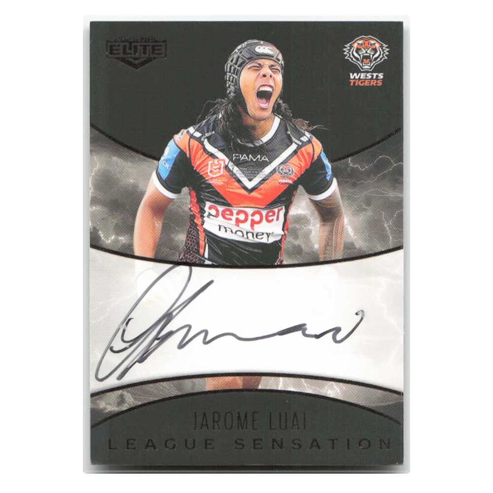 Jarome Luai League Sensation Black Signature West Tigers LSB17/17 #29/48 2025 NRL Elite Trading Card