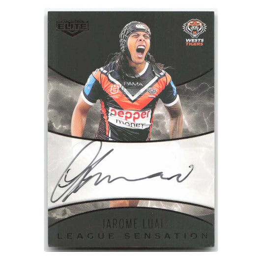 Jarome Luai League Sensation Black Signature West Tigers LSB17/17 #29/48 2025 NRL Elite Trading Card