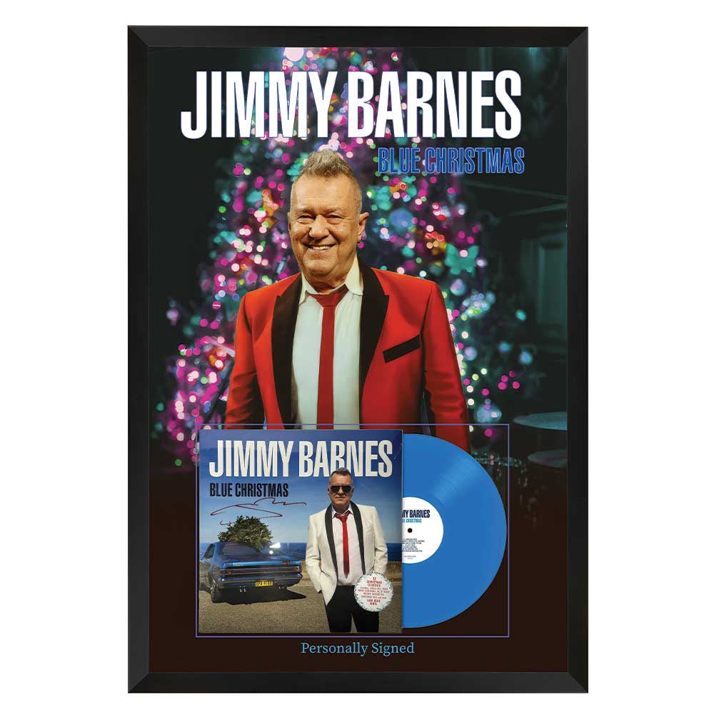 Jimmy Barnes Signed ‘Blue Christmas’ Framed Album