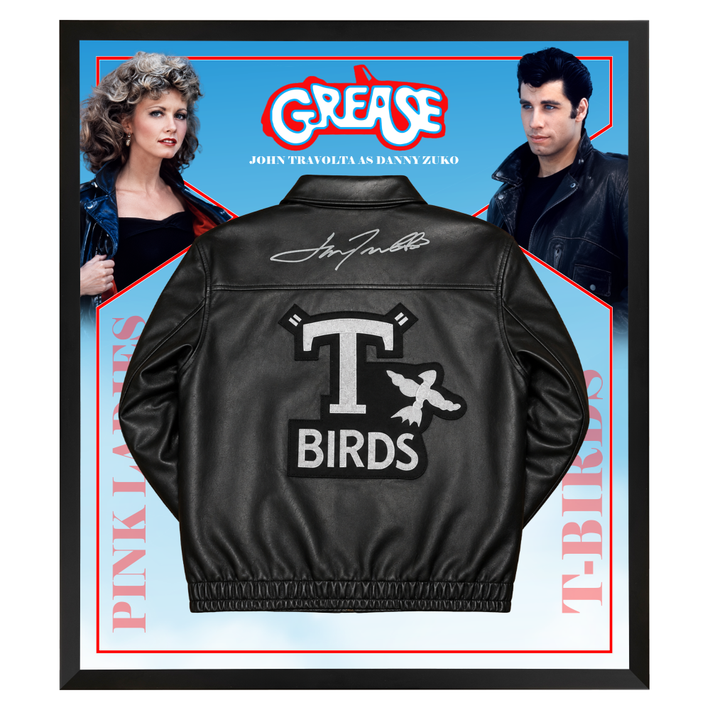 John Travolta Signed T Birds Jacket Framed