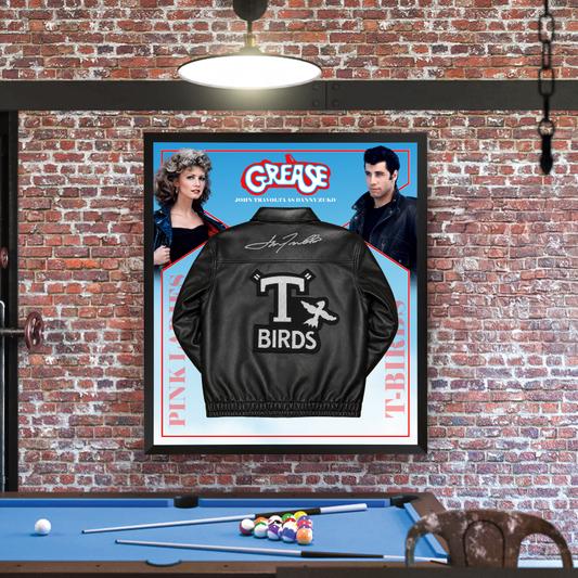 John Travolta Signed T Birds Jacket Framed