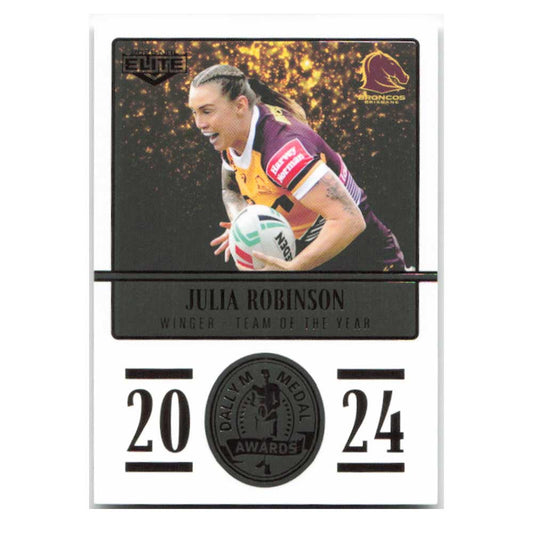Julia Robinson 2024 Daly M Medal Broncos DM21/36 2025 NRL Elite Trading Card