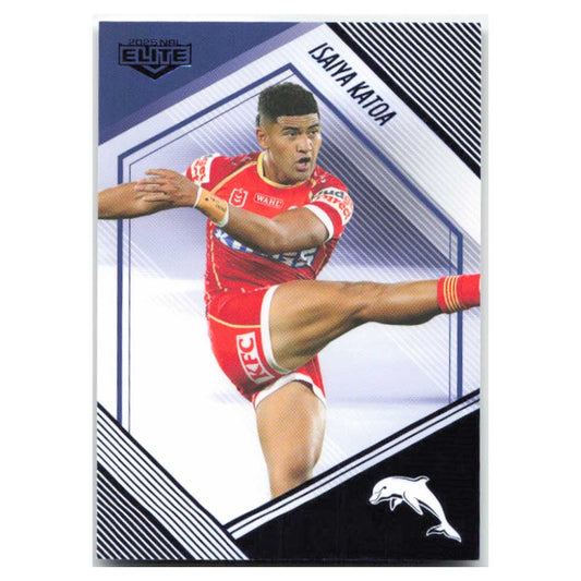 Isaiya Katoa Mojo Sapphire Dolphins MS 041 #27/27 2025 NRL Elite Trading Card