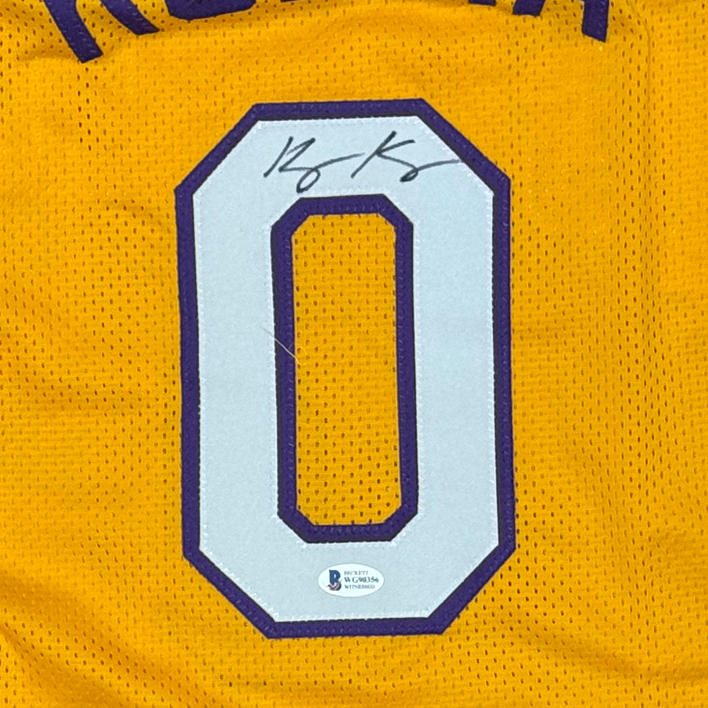 Basketball Kyle Kuzma Signed Lakers Jersey Framed