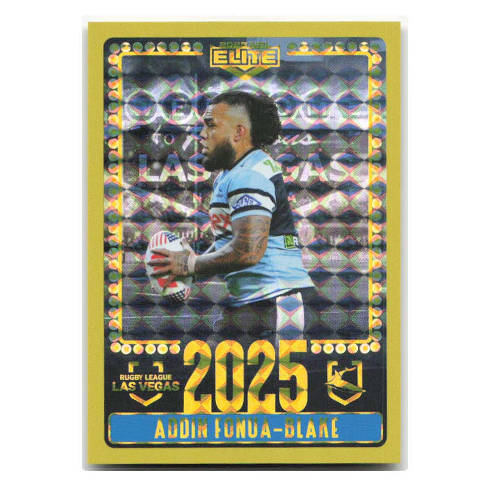 Addin Fonua-Blake 2025 Las Vegas Sharks V20/30 2025 NRL Elite Trading Card