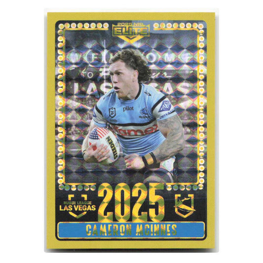 Cameron McInnes 2025 Las Vegas Sharks V22/30 2025 NRL Elite Trading Card