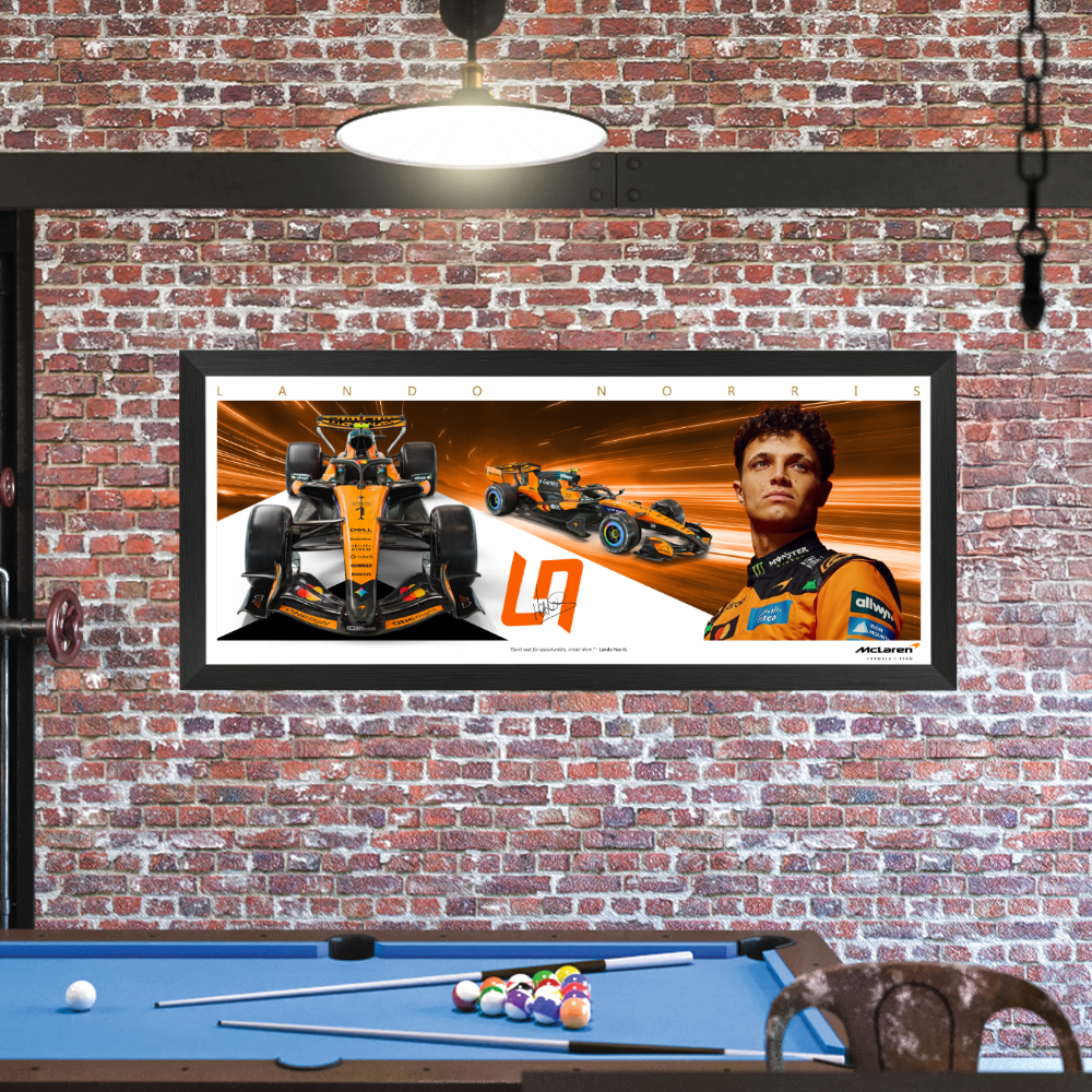 Lando Norris 2026 McLaren F1 Mini Wings Framed Print