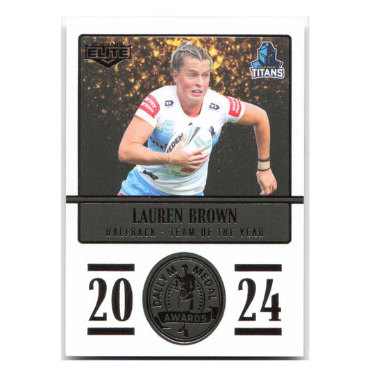 Lauren Brown 2024 Daly M Medal Titans DM26/36 2025 NRL Elite Trading Card