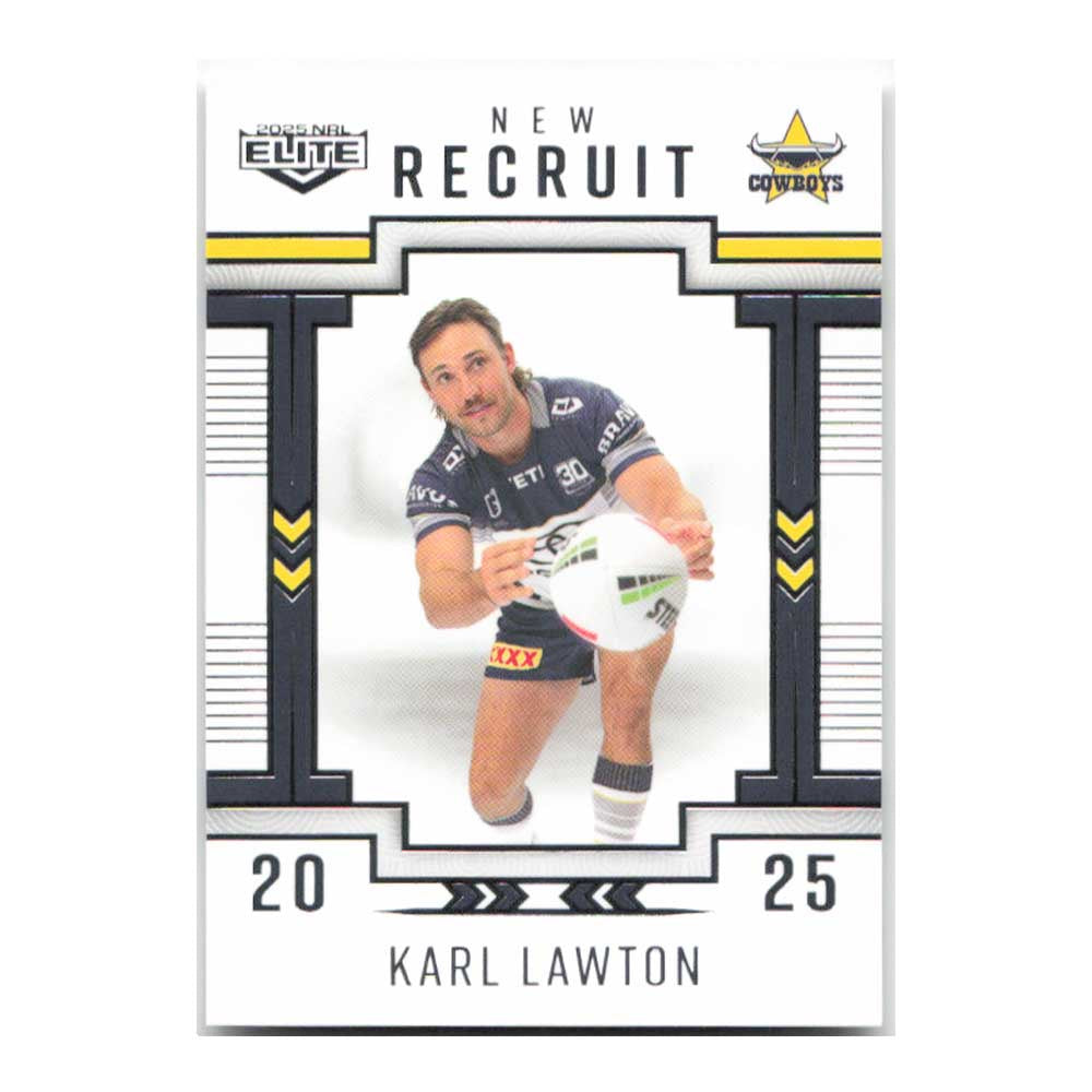 Karl Lawton New Recruit Cowboys NR20/38 2025 NRL Elite Trading Card