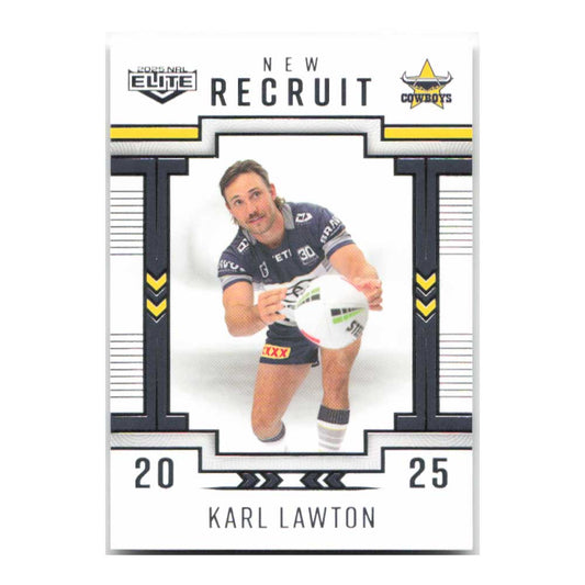 Karl Lawton New Recruit Cowboys NR20/38 2025 NRL Elite Trading Card
