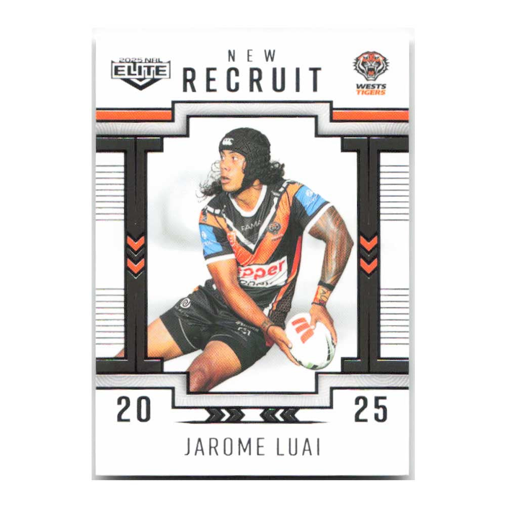Jarome Luai New Recruit West Tigers NR33/34 2025 NRL Elite Trading Card