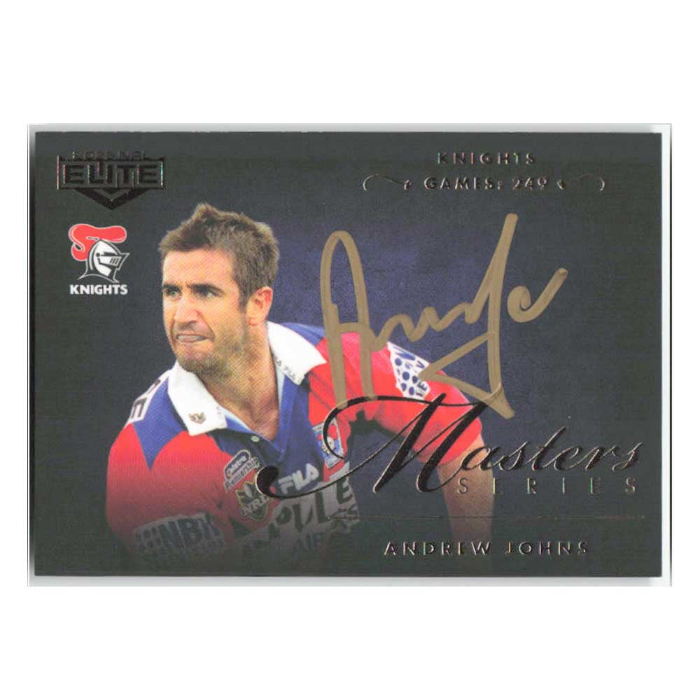 Andrew Johns Masters Signature Knights MSS3/3 #008/135 2026 NRL Elite Trading Card
