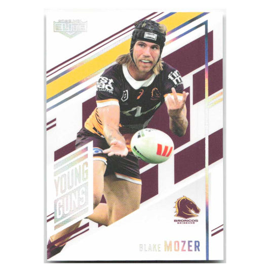Blake Mozer Young Guns Broncos YG01/34 #124/221 2025 NRL Elite Trading Card