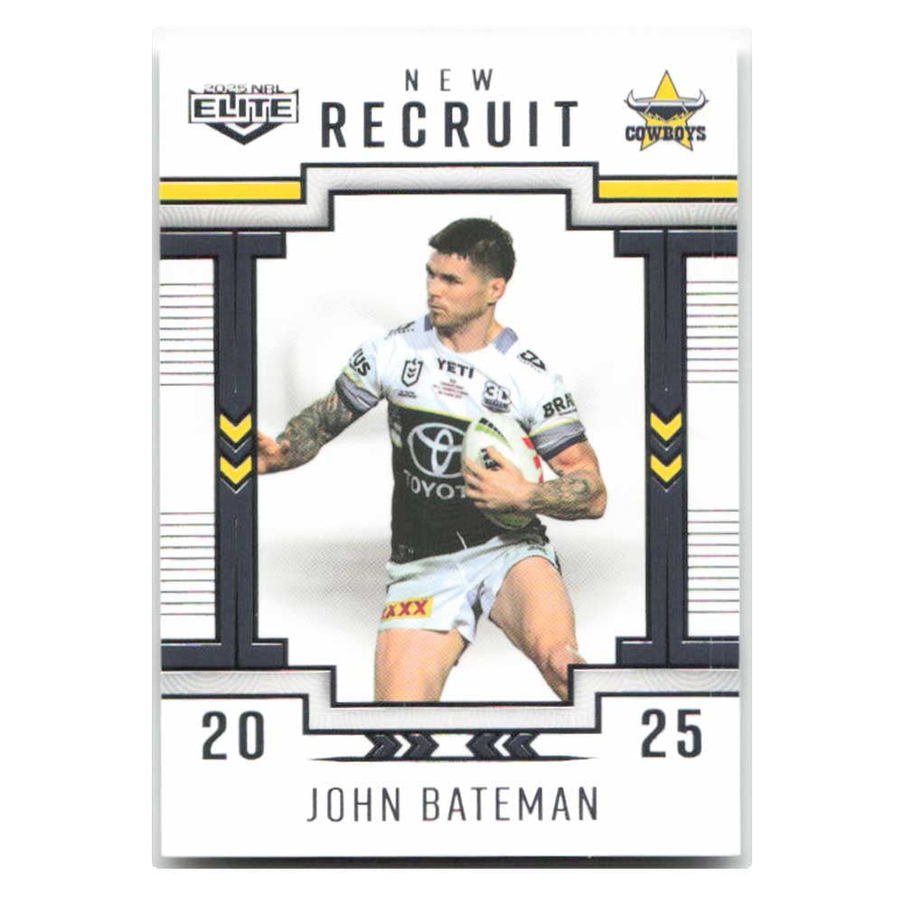 John Bateman New Recruit Cowboys NR19/34 2025 NRL Elite Trading Card