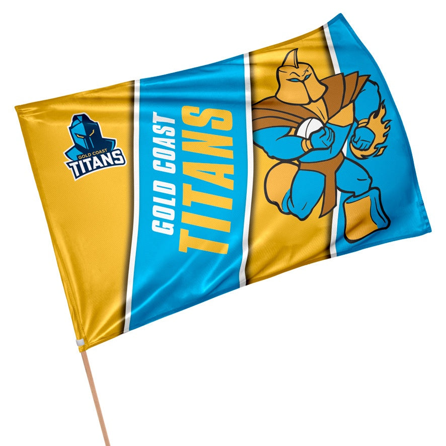 Gold Coast Titans NRL Retro Game Day Flag