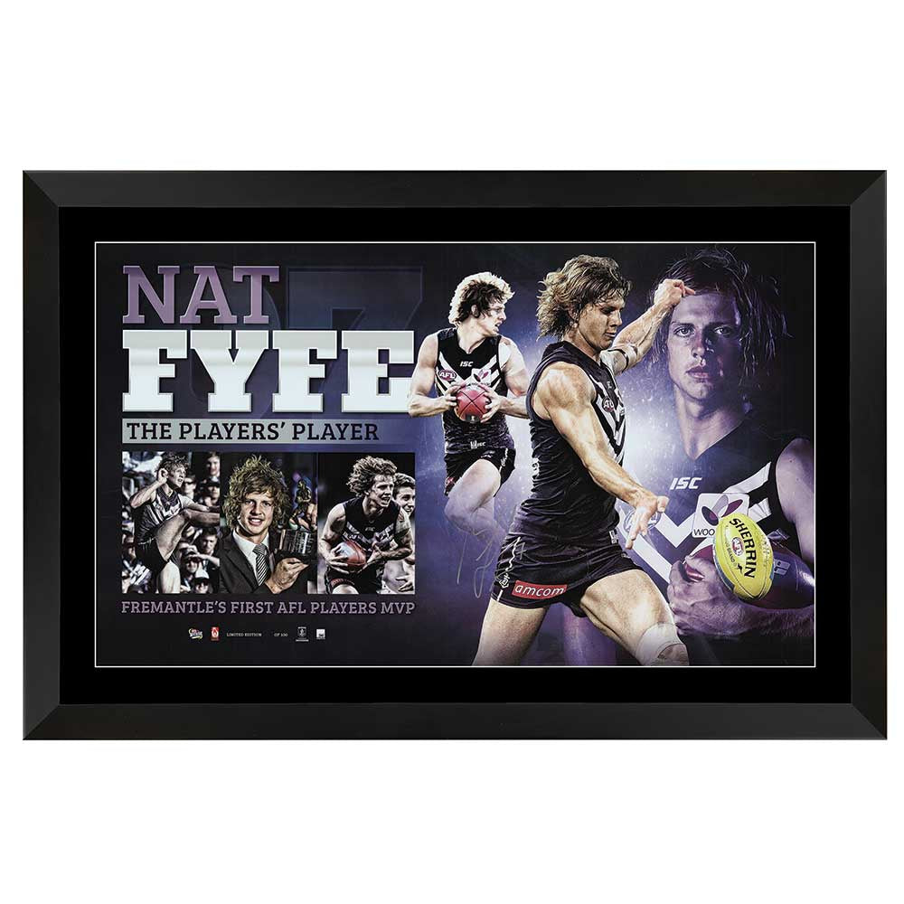 Nat Fyfe Signed Fremantle Dockers ‘The Players’ Player’ Framed Print