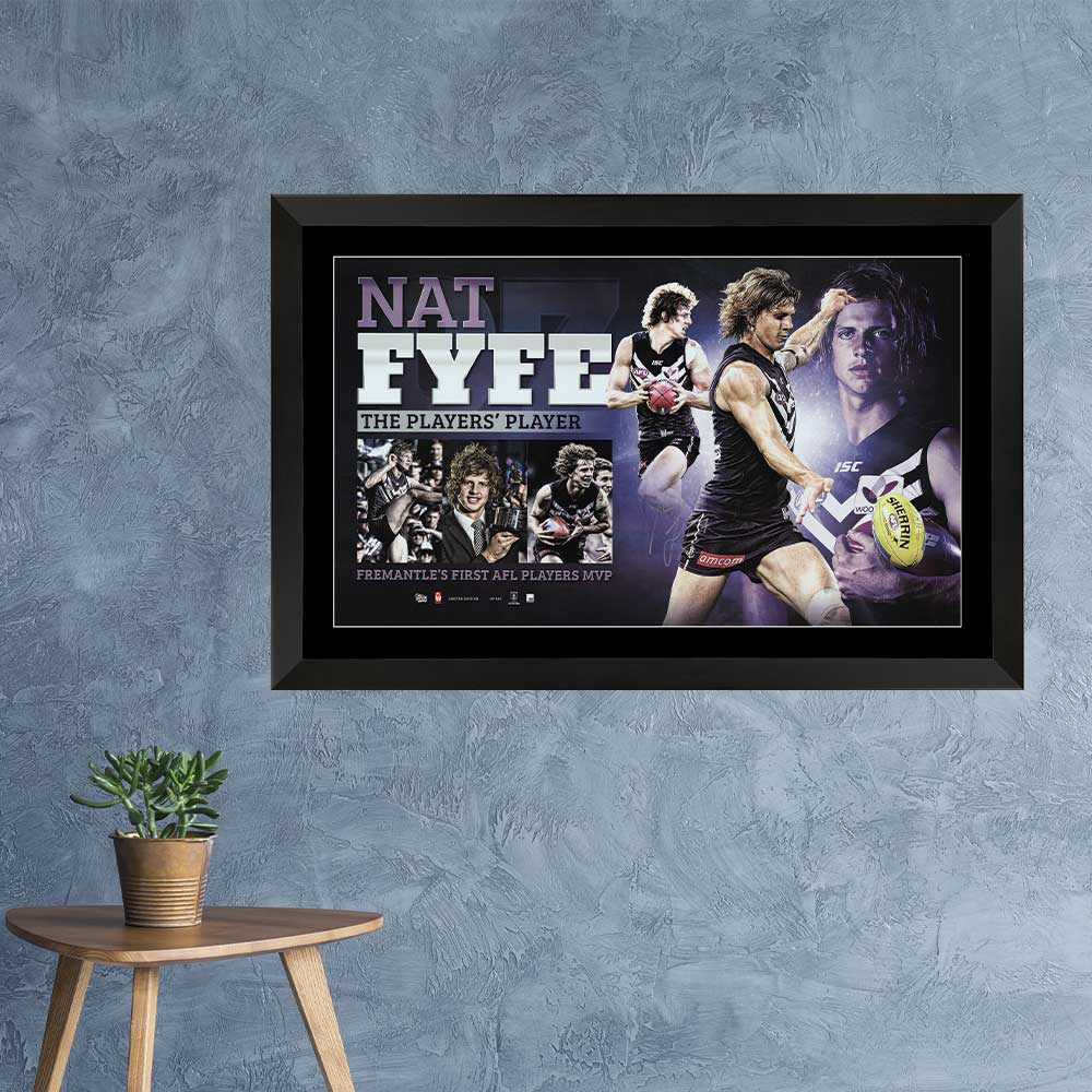 Nat Fyfe Signed Fremantle Dockers ‘The Players’ Player’ Framed Print