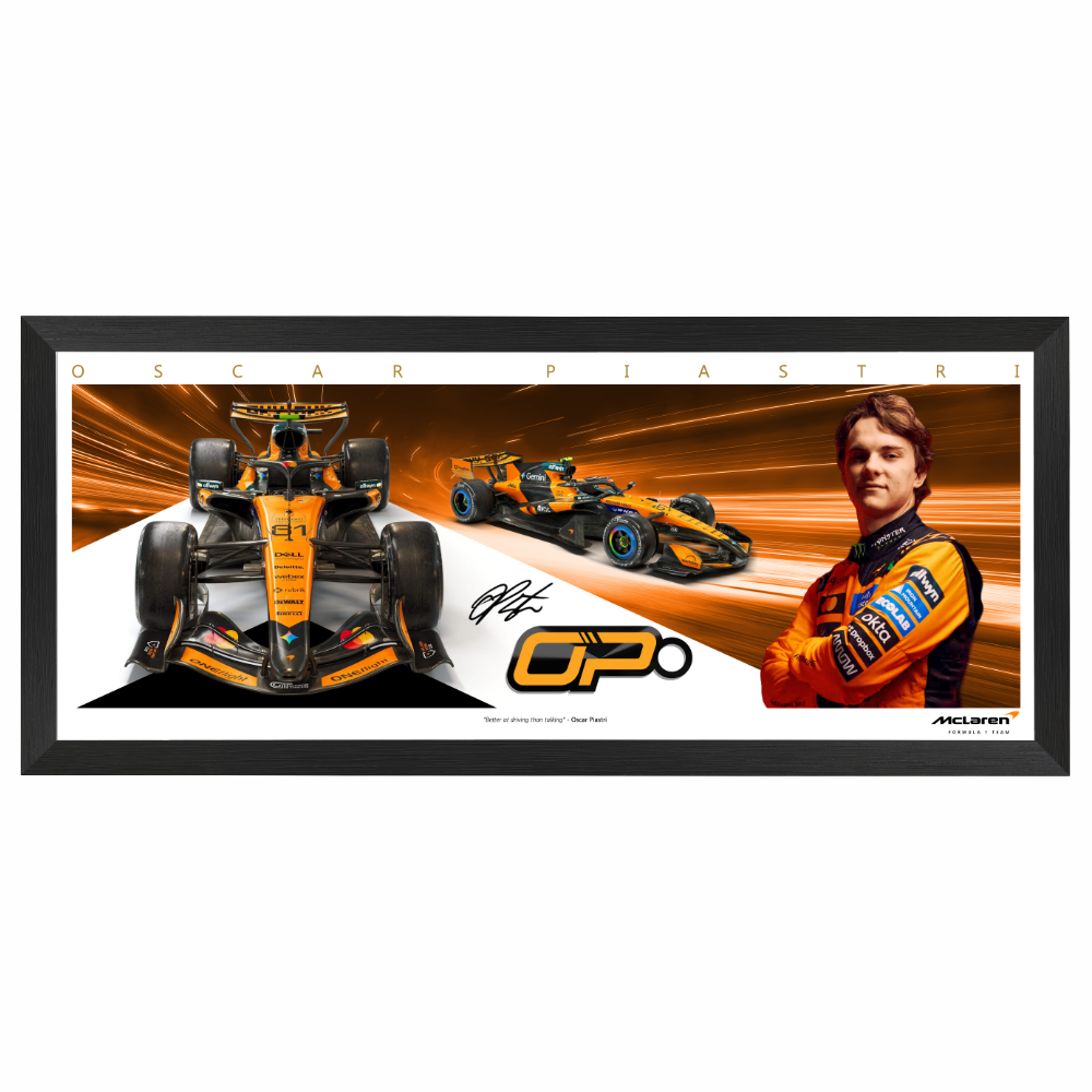 Oscar Piastri 2026 McLaren F1 Mini Wings Framed Print
