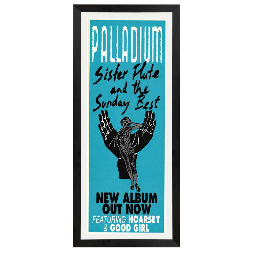 Palladium – Sister Flute and the Sunday Best Vintage Daybill Poster Framed