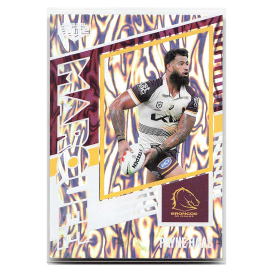Payne Haas Marquee Broncos M01/44 2025 NRL Elite Trading Card