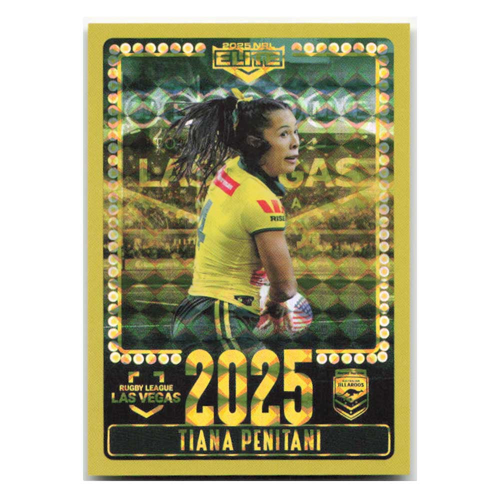 Tiana Penitani 2025 Las Vegas Jillaroos V27/30 2025 NRL Elite Trading Card