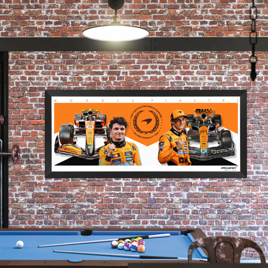 McLaren 2025 Constructors' Champions F1 Mini Wings Framed Print